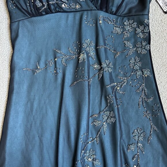 Trixxi vintage y2k blue sparkly high low prom dress womens deadstock hoco fairy - Picture 3 of 13
